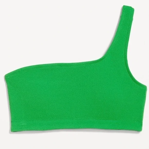 Old Navy-One shoulder swim bikini top NWT in Black size Medium - Picture 6 of 8